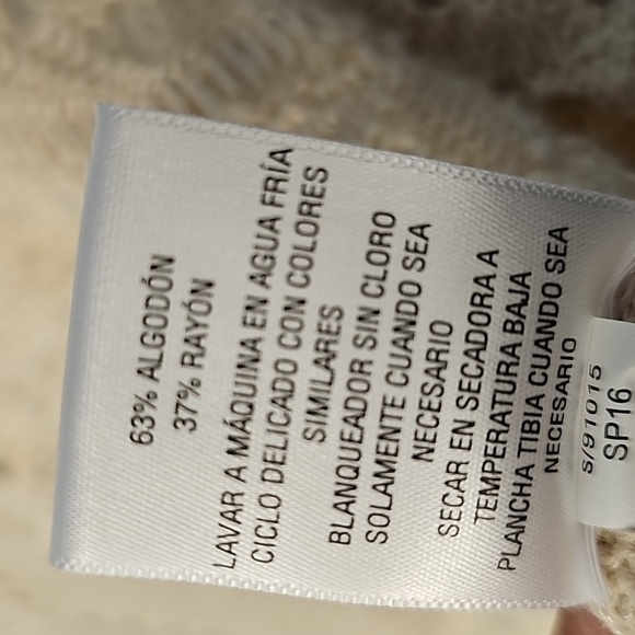 JM Collection Cream Crochet Cardigan Sweater - Picture 7 of 7